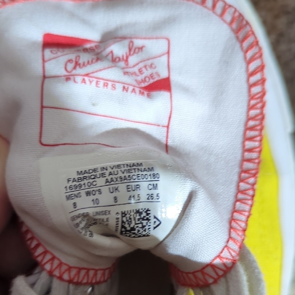 Converse Pink and Blue High-Top Sneakers Classic Canvas Style - Picture 9 of 9